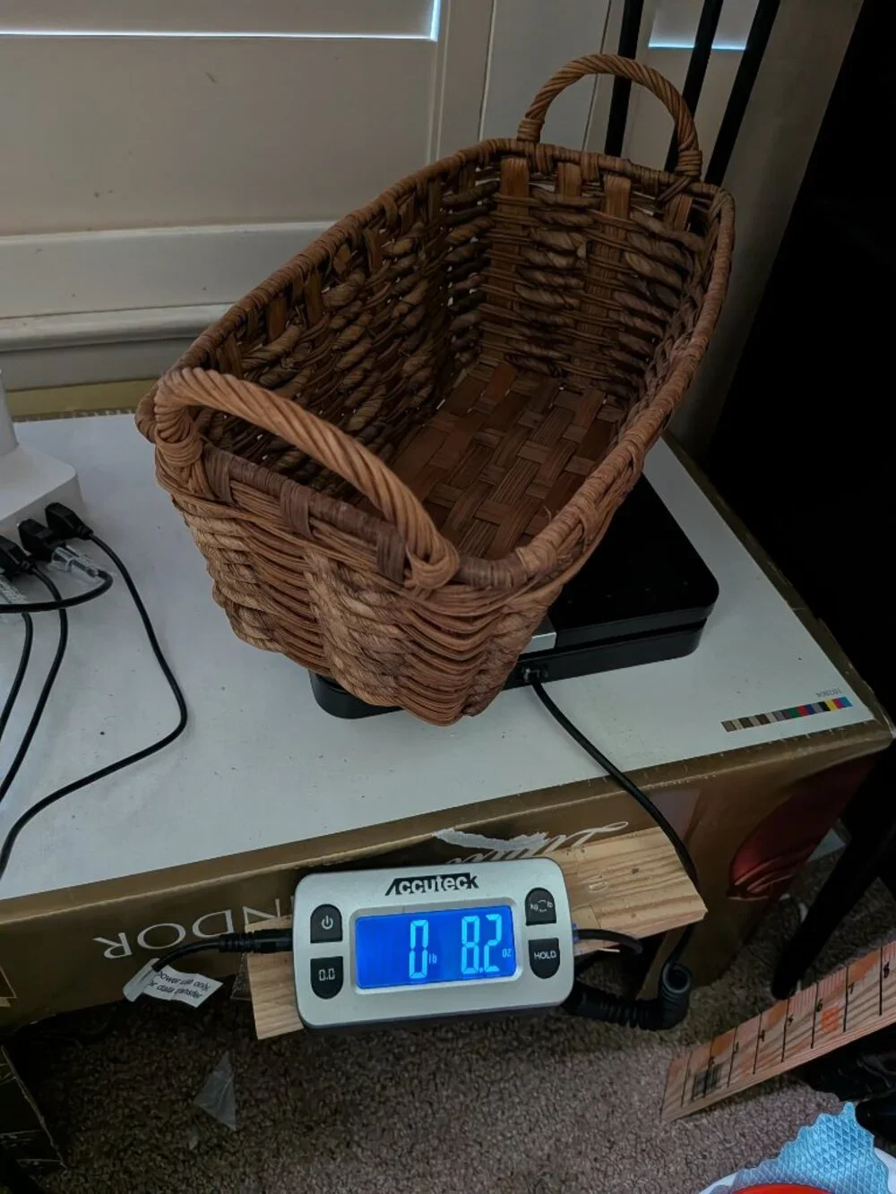 Vintage Natural Wicker Baskets Set of 2 Braided Rim & Chunky Rope Weave Baskets